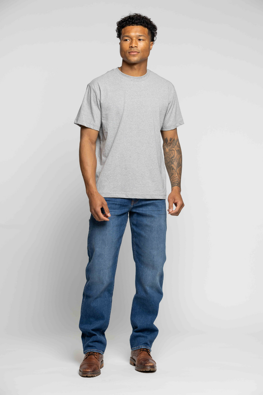 Jean Homme Timezone Clay 3983 - Cargo Worker - Délavage Urban Indigo
