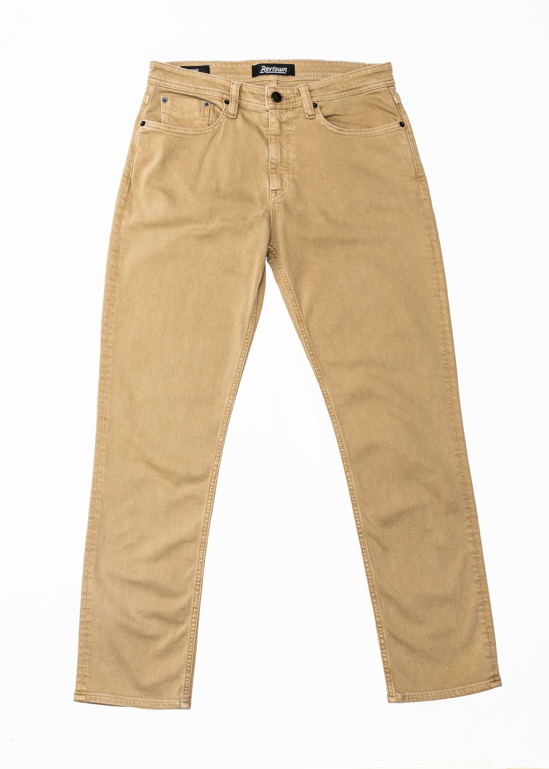 tan wax cotton jeans