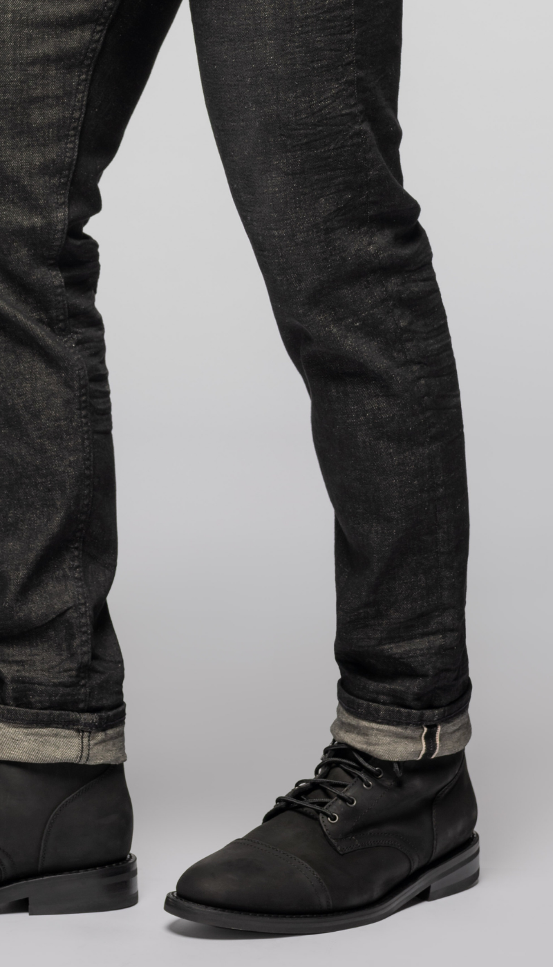◆SATUR◆ Selvage straight denim caviar black SA23FWMP26BK Selvage Jean - Black | Taper – Revtown