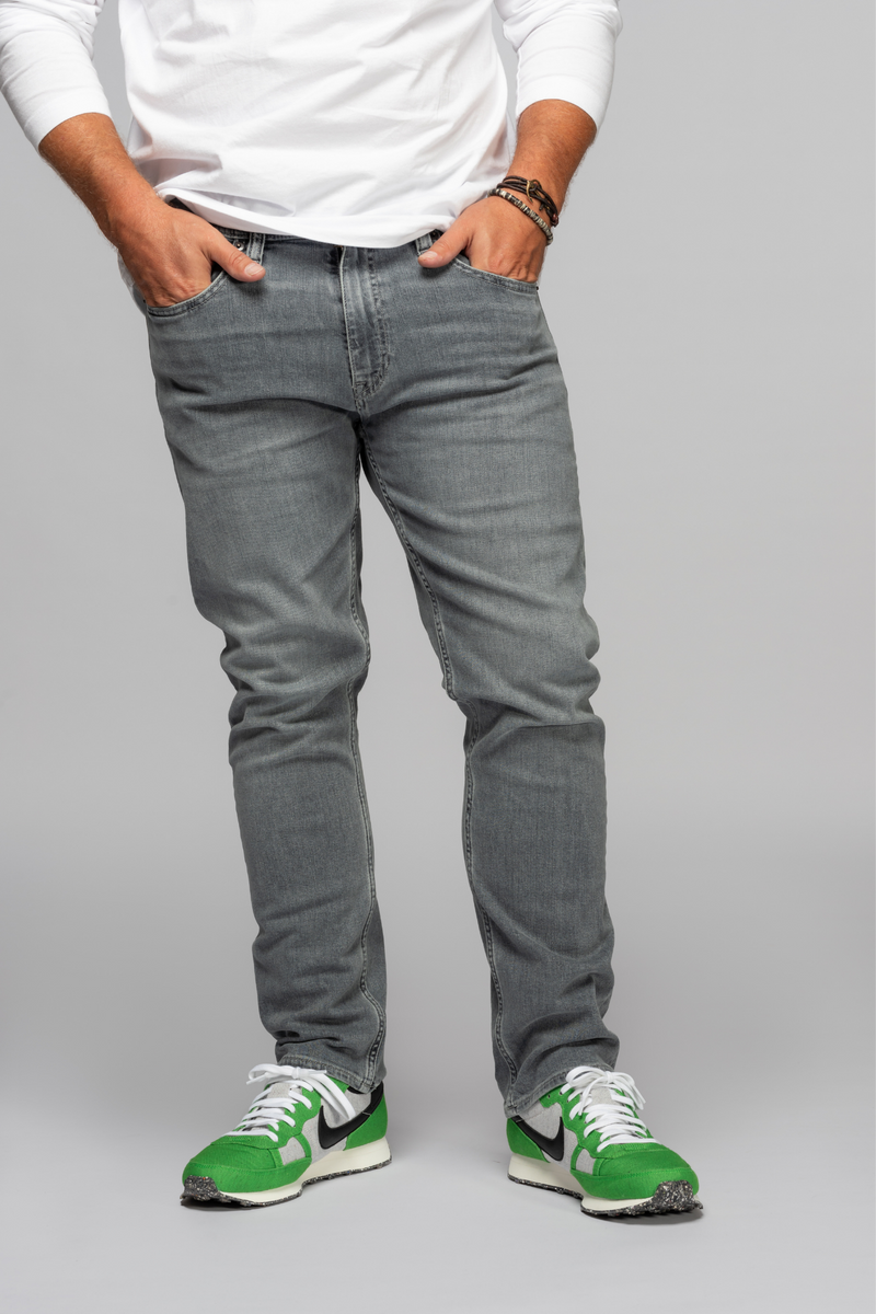 Sharp Slim Fit Men's Jeans - Steel Grey Wash | Revtown