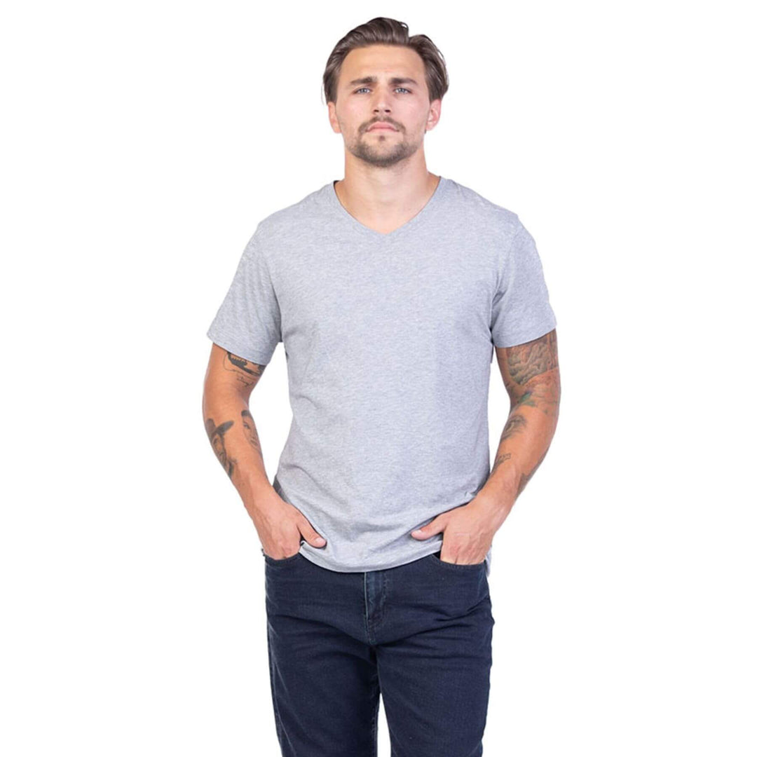 v neck dress shirt Standard V-Neck By Revtown | Blue Heather | Men's Size S