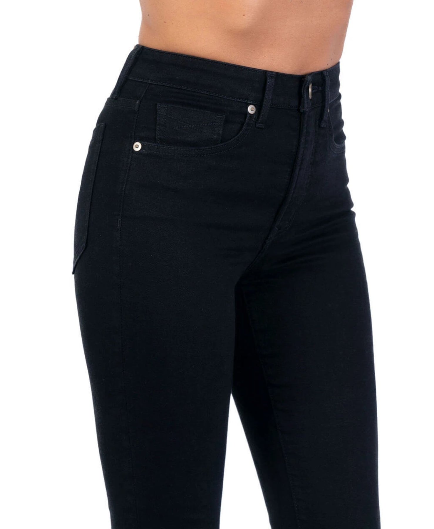 Women s High Rise Skinny Denim Jet Black 27r by Revtown