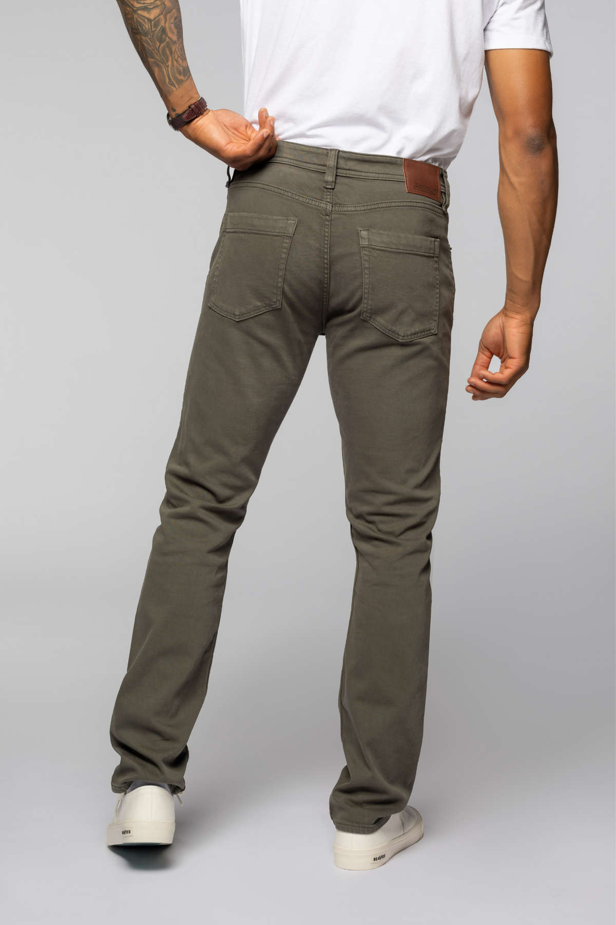 Sharp - Slim Fit Jean - Bunker Green Color | Revtown