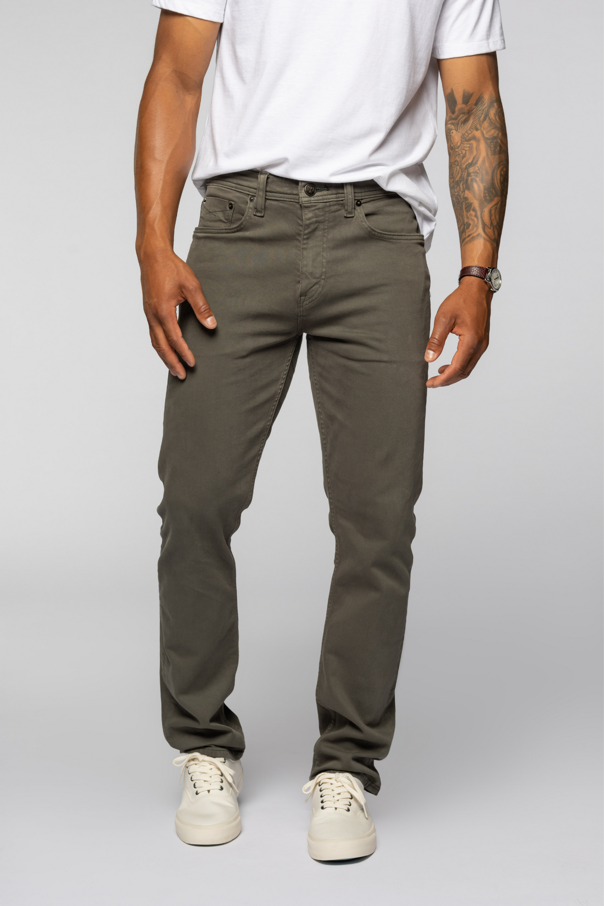 Sharp - Slim Fit Jean - Bunker Green Color | Revtown