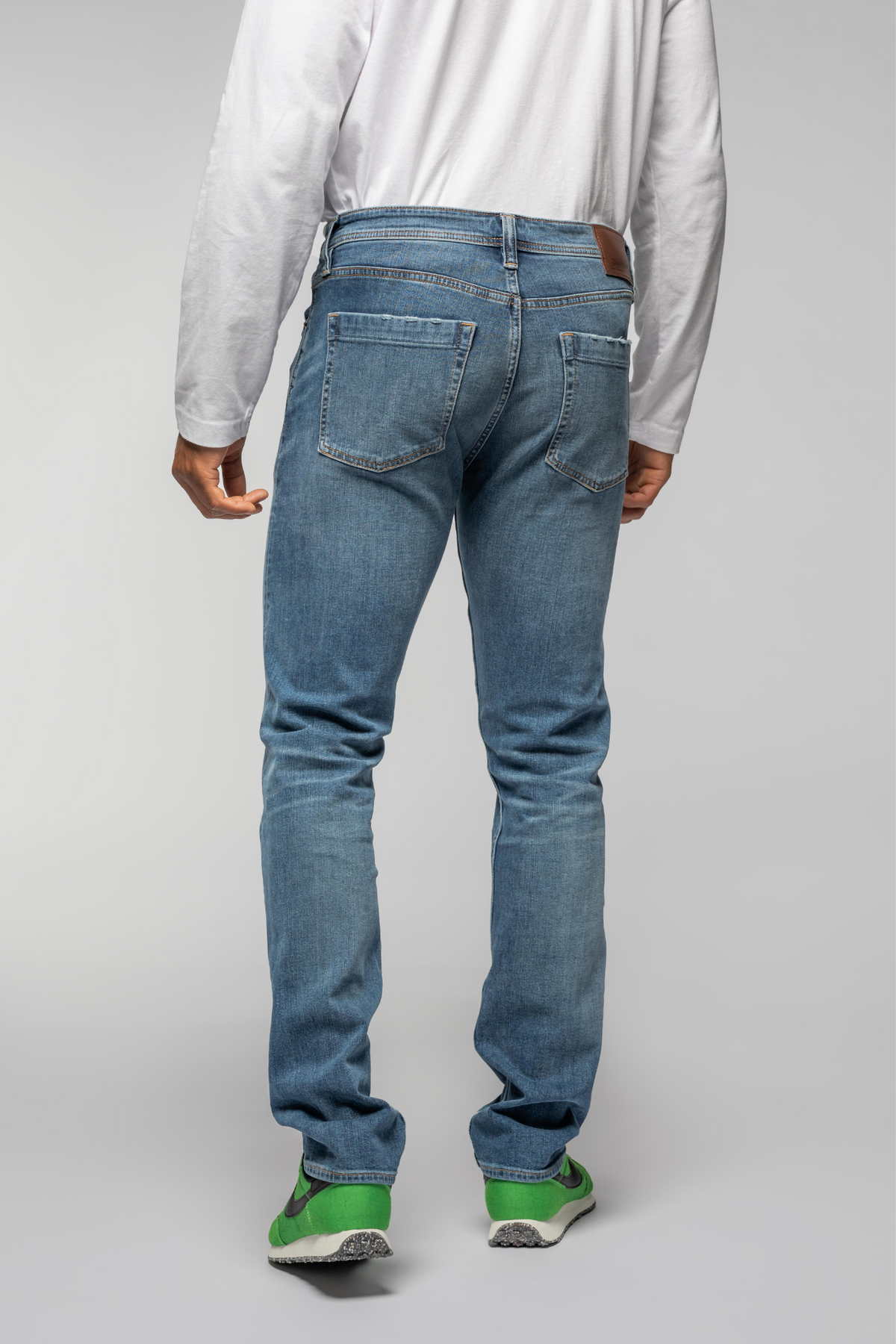 Sharp Men's Slim Fit Jeans - Faded Indigo Wash | Revtown