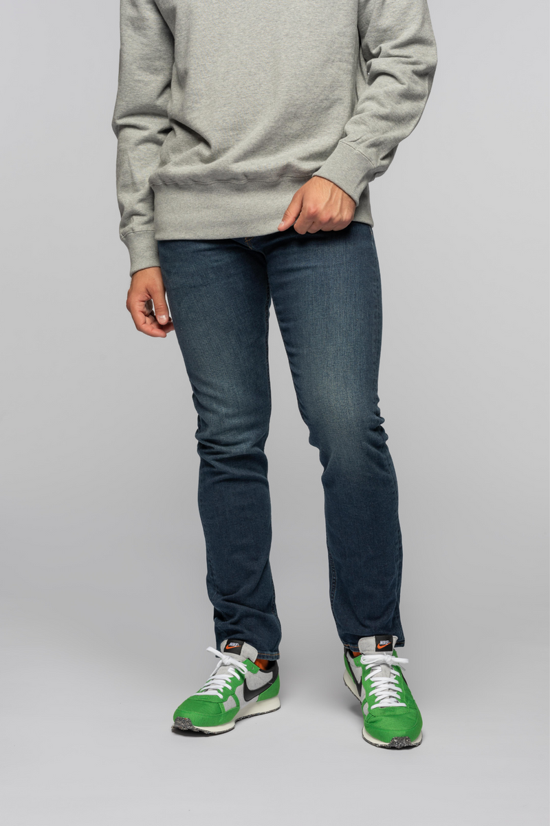 Sharp Slim Fit Men's Jeans - Washed Indigo Wash | Revtown